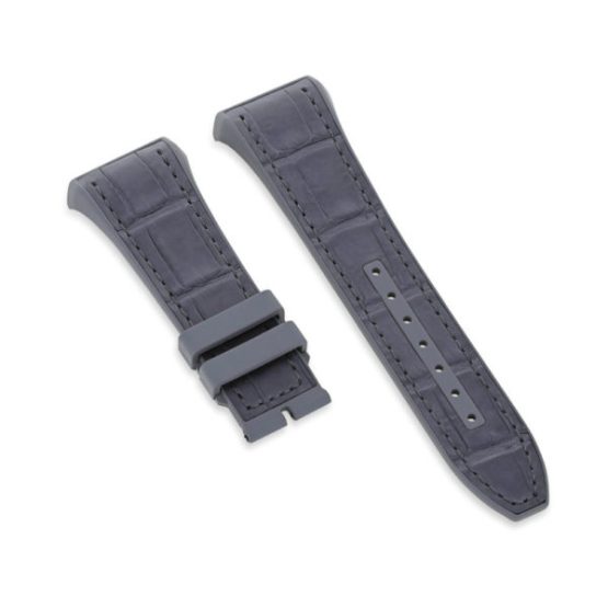 Extra Strap V45, Dark Grey Alligator, Dark Grey Stitching