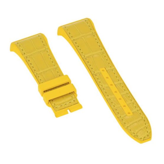 Extra Strap V45, Yellow Alligator, Yellow Stitching