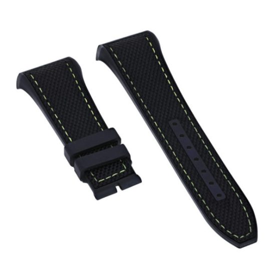 Extra Strap V45, Black Nylon, Yellow Stitching